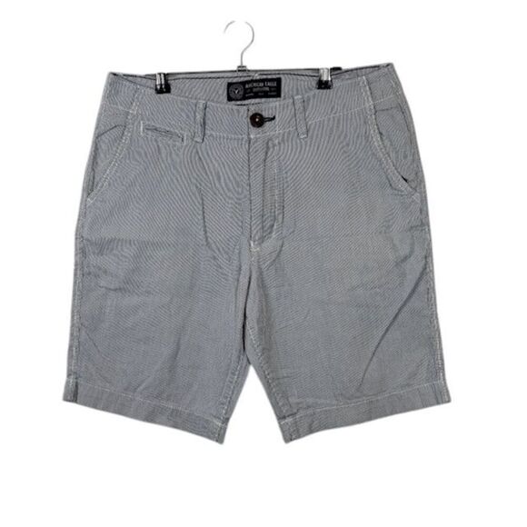American Eagle Outfitters Other - American Eagle Classic Flat Front Seersucker Shorts‎ Blue White 31
